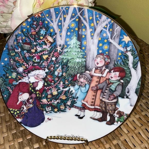 1992 Mary Engelbreit Hallmark Plate-The Wonder Of Christmas 🎅🏻 Fine Porcelain - Picture 15 of 16